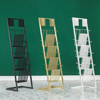 

999 Magazine Shelf Landing Provincial Space Simple Bookshelf Newspaper Shelf Accept Iron Art Shelf Simple Children Bookshelf