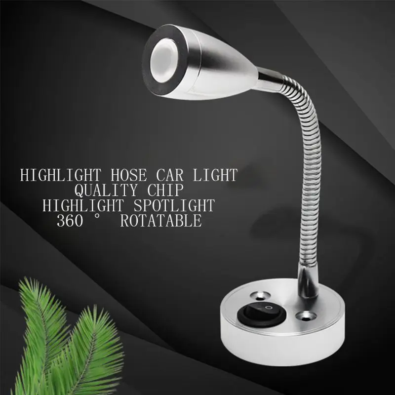 

12V LED Interior Spot Reading Light Adjustable Yacht Hose 360 degrees Rotatable Parts G6KC