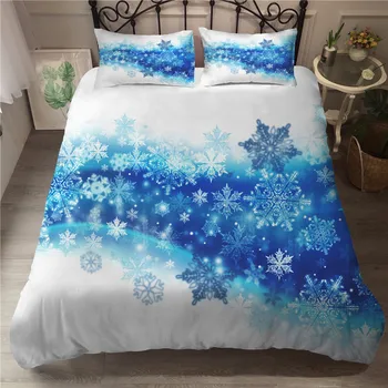 

yi chu xin Snowflake Bedding Set queen comforter sets 3pcs Kids Duvet Cover set Bed set full size