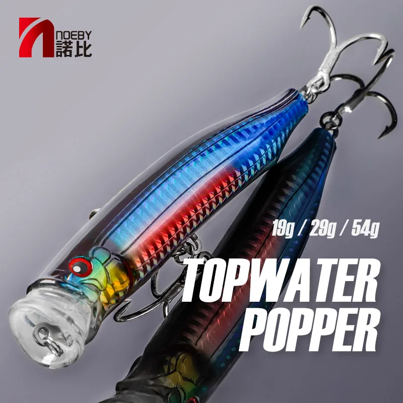 

Noeby Fishing Lure 11 Colors Available Feed Popper NBL9246 100/120/150mm 19.5/29/54.5g ABS Plastic Top Water for Sea Bass