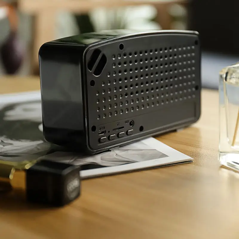 T5 Ретро Ностальгический мини беспроводной Bluetooth динамик 3D стерео мега бас сабвуфер мобильный телефон аудио радио Tf карта Usb Aux