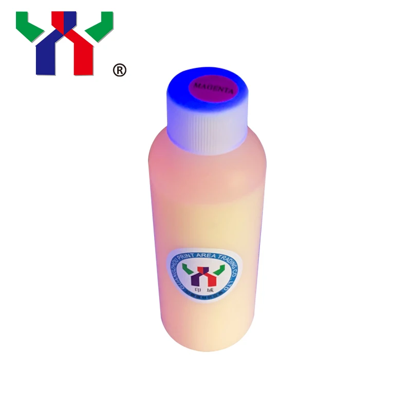 Горячая ультрафиолетовая невидимая краска для струйной печати, бесцветный для красного, 100 мл/бутылка