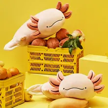Axolotl – jouet en peluche dessin animé mignon Kawaii, poupée d'oreiller doux rose, pour enfants, anniversaire, noël, 28cm, nouveau