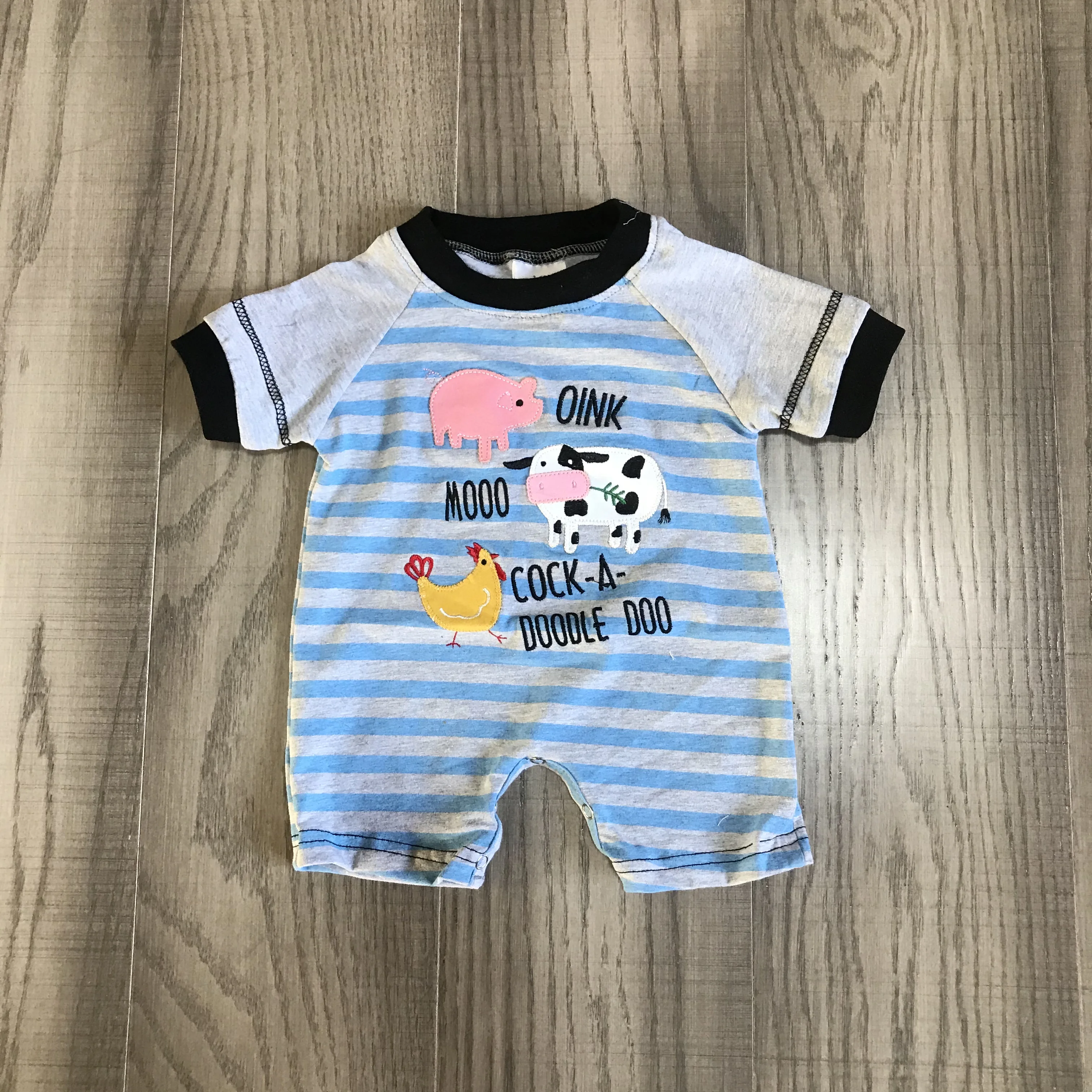 Новинка летняя детская одежда для мальчиков комбинезон серая коровья полоса