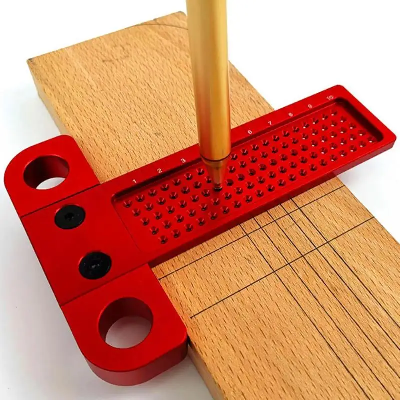 

T-type Crossed Ruler Hole Scribing Measuring Wood Gauge Woodworking Scriber Woodworking Hole Positioning Crossed Gauge