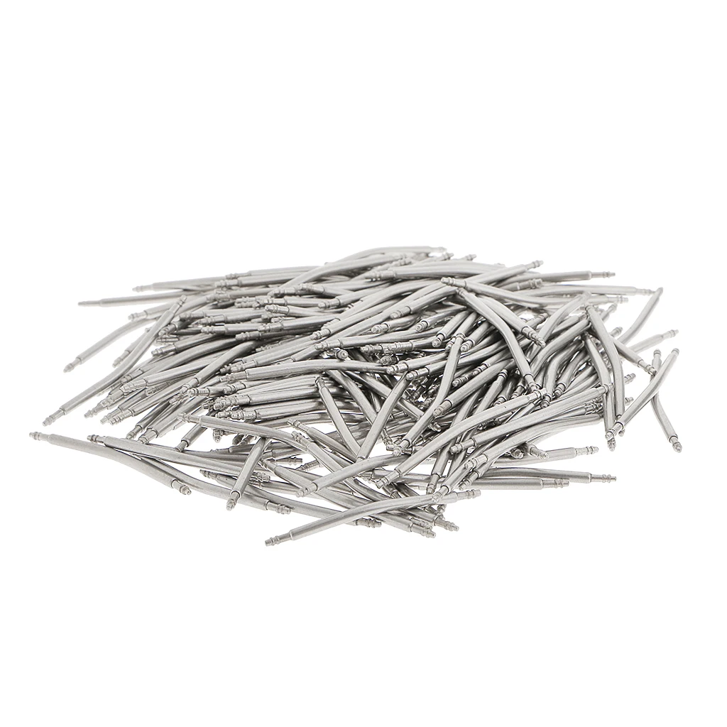 200pcs Stainless Steel Curved Spring Bar Pins Link for Watch Band 24mm 22mm  20mm 18mm Watch Repair Accessory