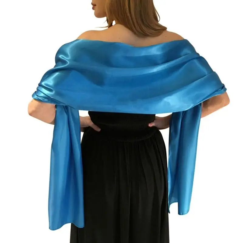 YNQNFSpj23Satin шарф шаль для женские вечерние платья 200*50 см длинные Красочные вечерние и Шали Обертывания по индивидуальному заказу