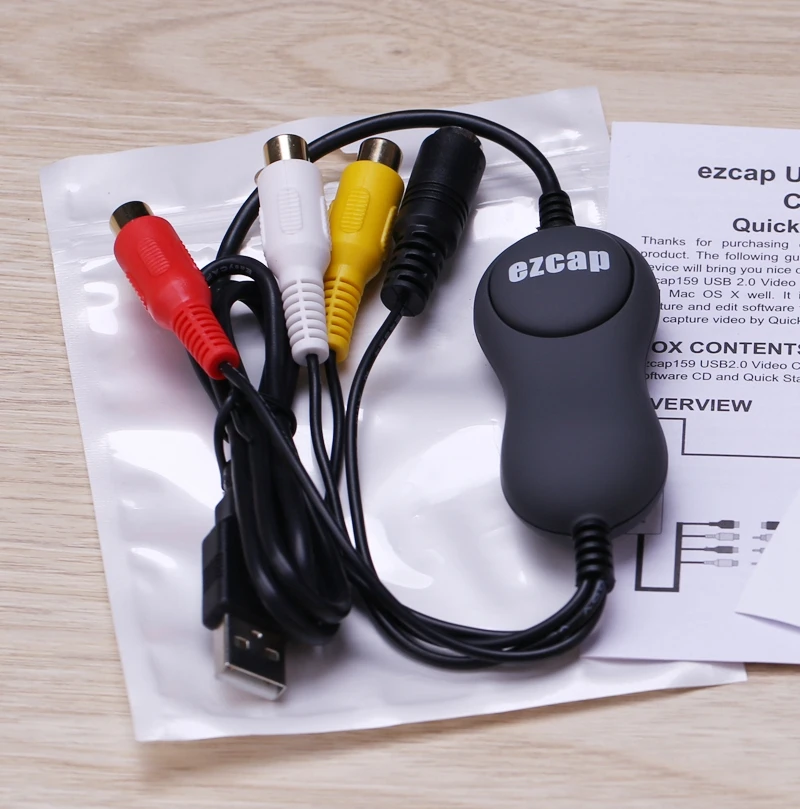 EzCAP159 USB 2,0 аудио-видео карта захвата, преобразование аналогового видео аудио в цифровой для Windows& Mac OS 10,14 Win10 64 бит или более поздней версии