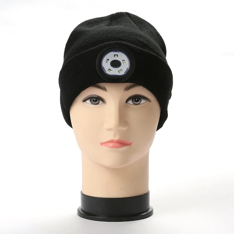 Bluetooth 5 0 LED Hat Built in Stereo Speakers Mic USB Rechargeable LED Lighted Knit Cap for Sports and Outdoors