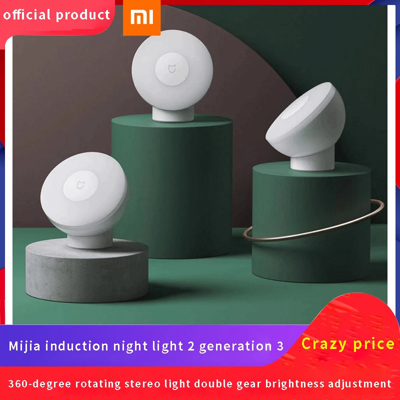 

Xiaomi Mijia LED Nachtlampje Sensor Touch Control LED lamp bed Nachtlampje 0.4W 1.5LM 2400K Wandlamp voor Slaapkamer Woonkamer