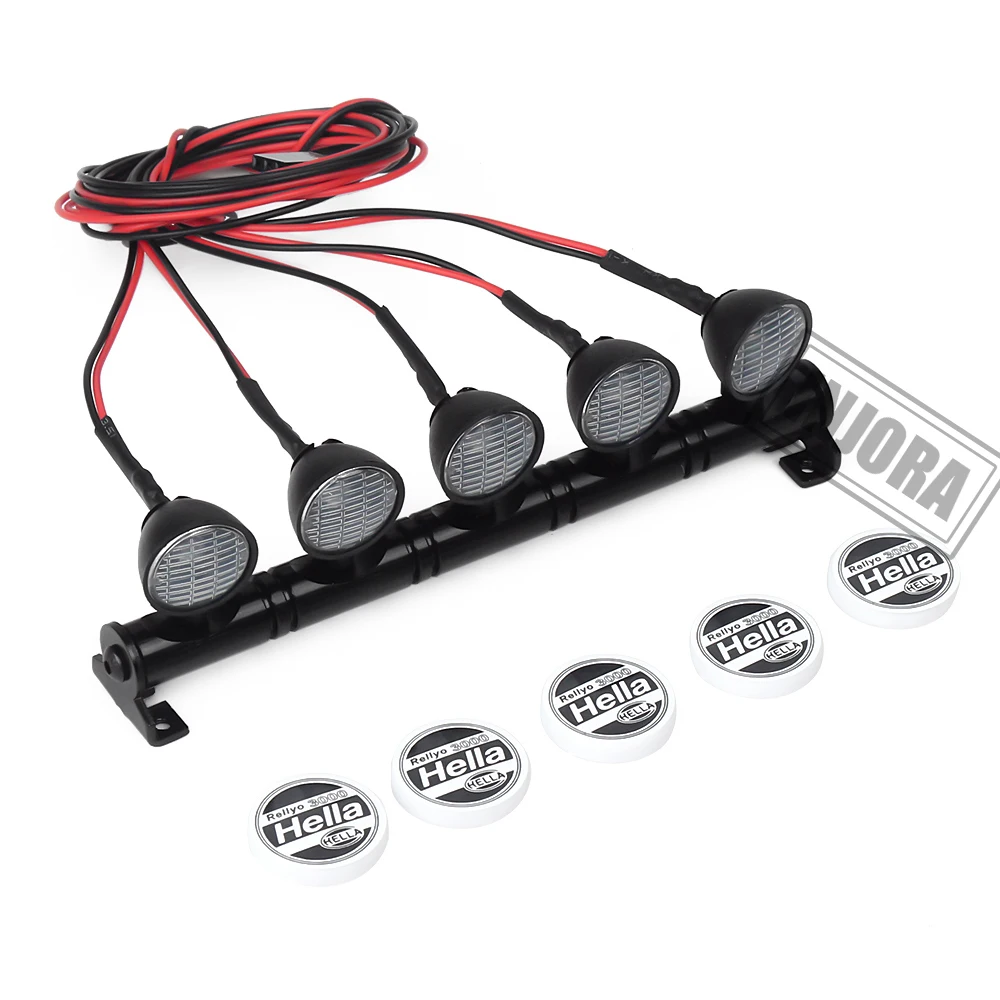 1PCS RC Car LED Roof Lamp Lights Bar for 1/10 RC Crawler Car Traxxas TRX-4 SCX10 90046 Recat MST
