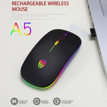 

Gaming Mouse Wireless Bluetooth Mouse Skillful Colorful Breathing Light Mice Micro-USB Rechargeable 1600 DPI Mouse For PC Laptop