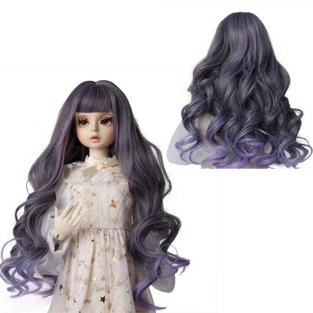 

Bjd Doll wigs SD bjd doll wig purple red blue doll hair in the gradient 1/3 1/4 1/6 giant baby size bjd diy accessories