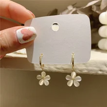 

Women's jewelry 2021 trendy opal flower earrings exquisite drop earrings small fresh and sweet cute earrings fashion accessories