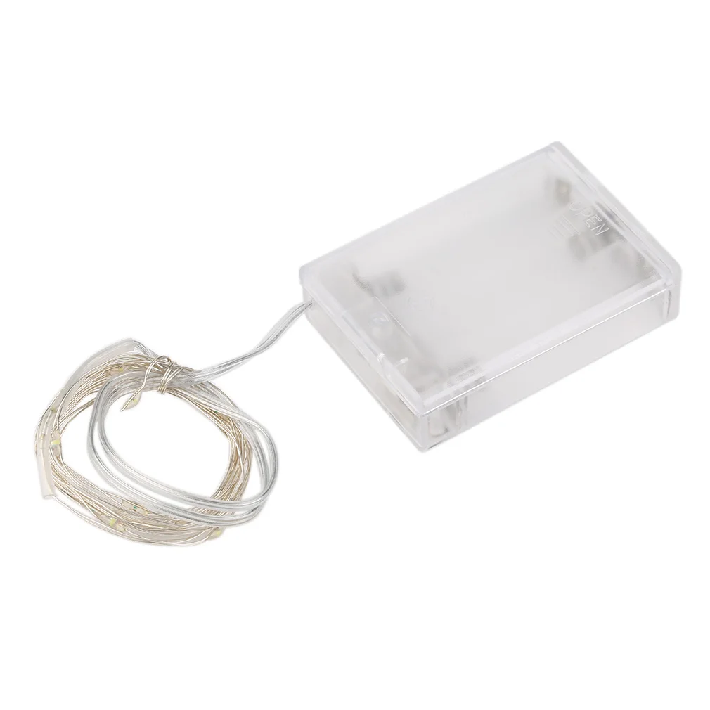 

ICOCO Bright 2M 20 LED SMD3528 Silver Wire Christmas Wedding Party String Fairy Light Safe No Heat Decoration Lamp Dry Battery