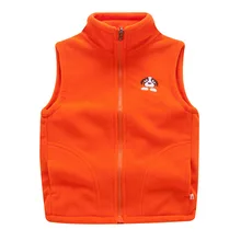 Детский спортивный жилет; флисовое пальто; двусторонний флисовый жилет одного цвета; сезон осень-зима; индивидуальный логотип