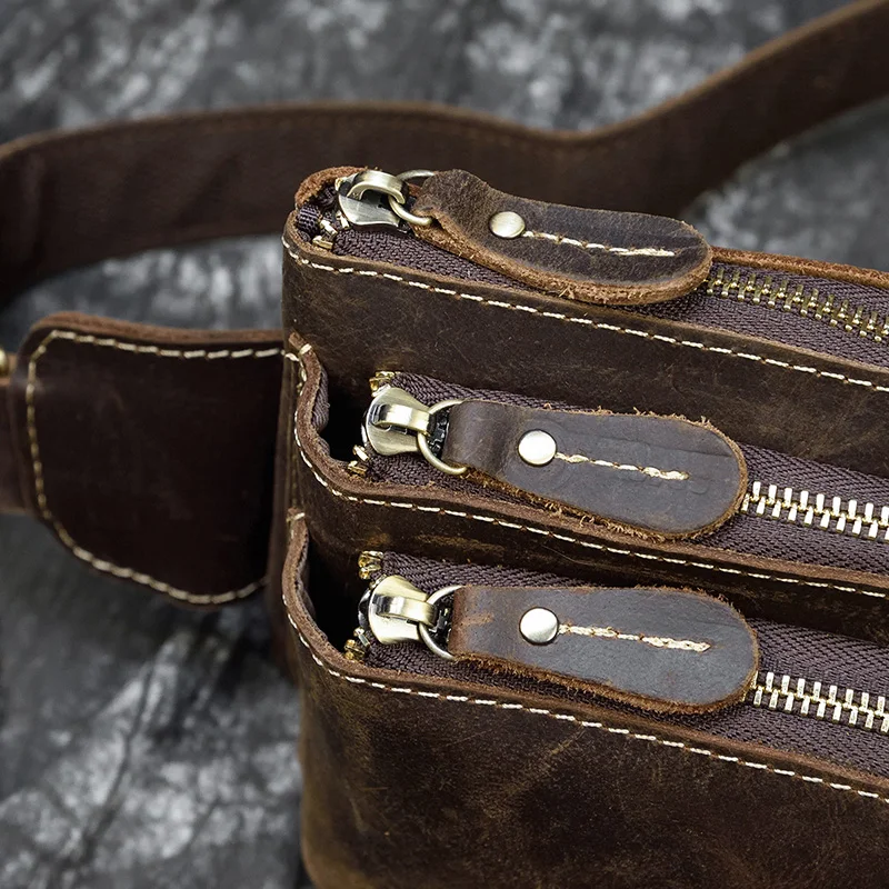 Leather Bum Bag Dark Brown Echuca
