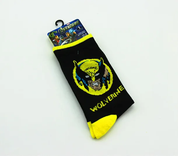 Marvel Comics Hero Avengers Super Hero Fashion Socks Funny Patterns Captain America Iron Man Street Fashion Novelty Cool Socks