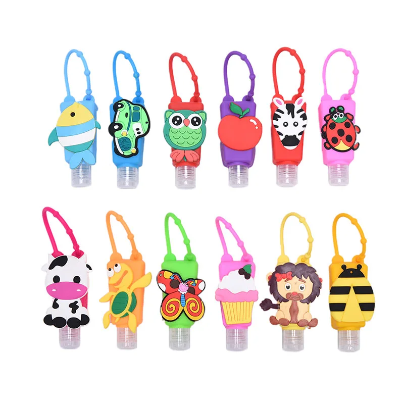 30ml Silicone Cartoon Panda Owl Cat Mini Portable Gel Hand Sanitizer Bottle Removable Travel Cover Set Random Color 30ml Silicone Cartoon Panda Owl Cat Mini Portable Gel Hand Sanitizer Bottle Removable Travel Cover Set Random Color