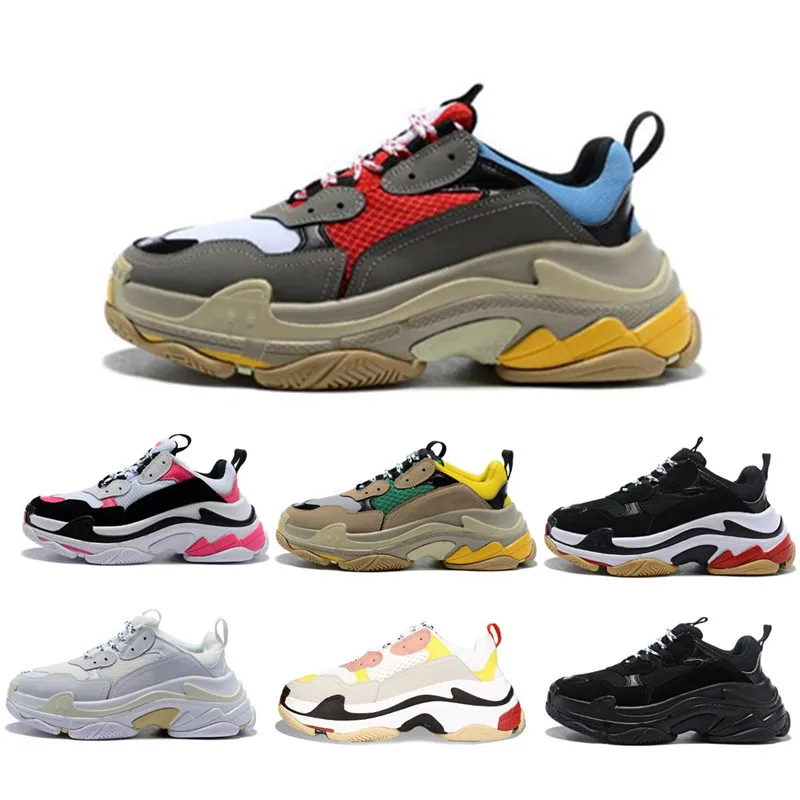 2020 Дизайнерские кроссовки на тройной платформе для мужчин и женщин Chaussures Paris 17FW
