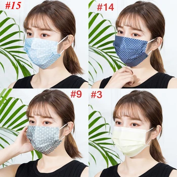 

10 PCS Mouth Masks Face Mask Unisex Non-woven Printing Masks Anti-fog Breathable Anti-dust Dustproof Disposable Mouth Cover