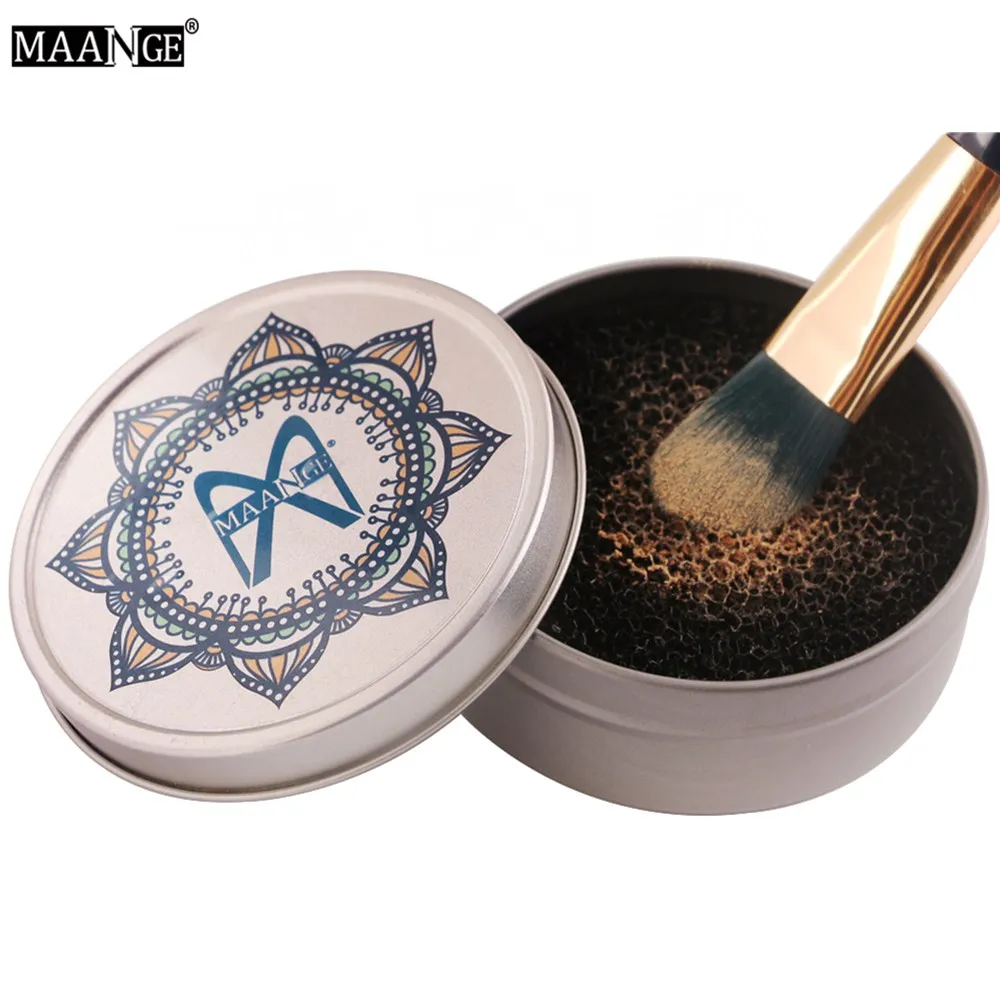 Makeup Brush Cleaner Sponge Remover Color Off Cleaning Mat Box Powder Brush Washing Cosmetic Clean Kits
