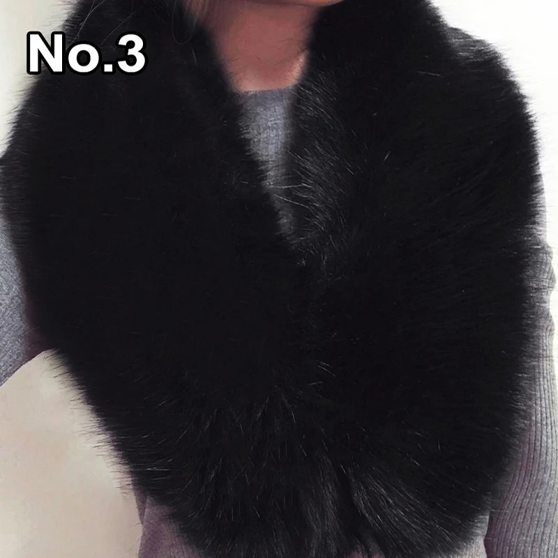 Роскошный шарф из искусственного меха для женщин зимний теплый пушистый меховой