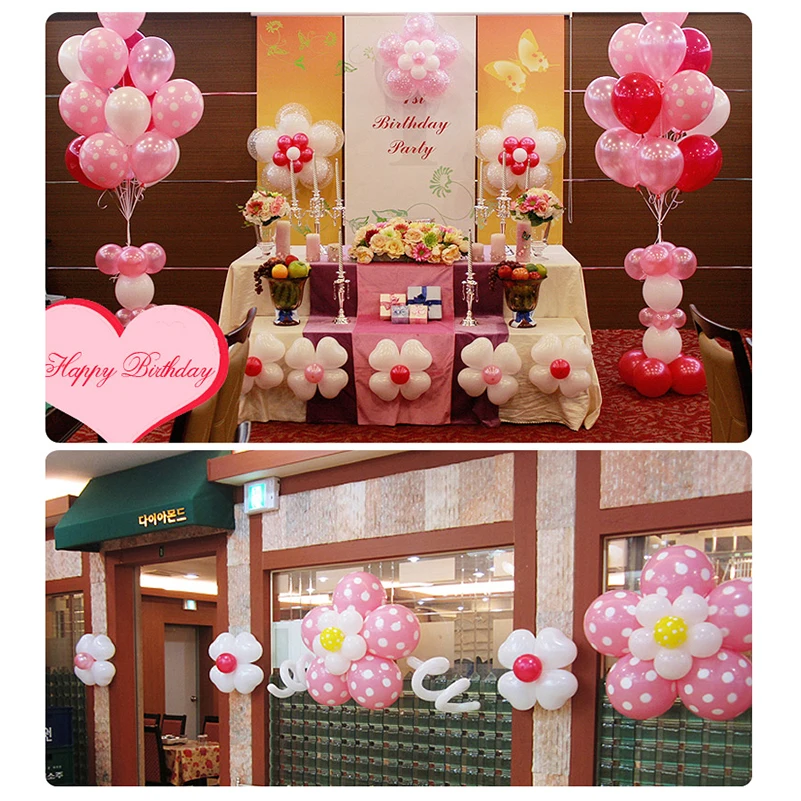 10pcs Flower Shape Balloon Buckles Wedding Christmas Decors Air Balls