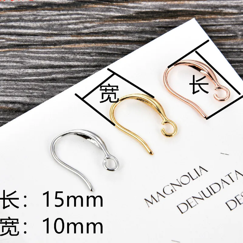 10pcs/lot New Arrival Fashion Simple Gold Plated Findings Earring Hooks Earrings Accessories for Women DIY Jewelry Making