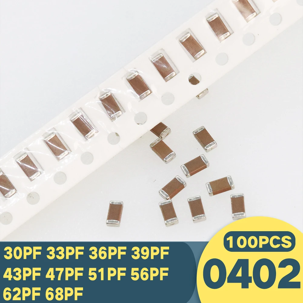 Многослойный керамический конденсатор 30PF 33PF 36PF 39PF 43PF 47PF 51PF 56PF 62PF 68PF 50 в 100 шт./лот