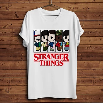 

Funny Hawkins art style t-shirt chibi eleven dusty men's 2020 summer new white casual homme cool stranger things unisex t-shirt
