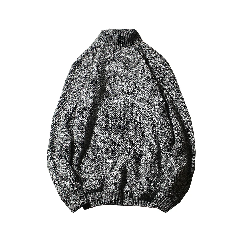 Зимний толстый свитер с высоким воротником Для мужчин модные детские брюки; Цвет трикотажный пуловер Для мужчин с длинным рукавом свитер, одежда большой Размеры S-5XL