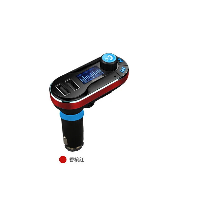 LAMJAD Bluetooth Handsfree автомобильный комплект fm-передатчик двойной USB ЖК-дисплей автомобильное зарядное устройство USB MP3 микрофон для Smarpthones - Название цвета: 002
