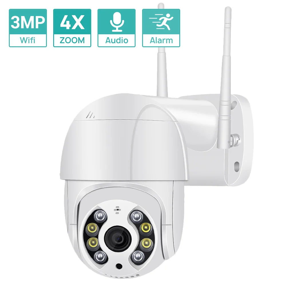 3MP Супер Мини PTZ скоростная камера Wi Fi Камера H.265 Беспроводной/проводной ONVIF IP 4xdigital