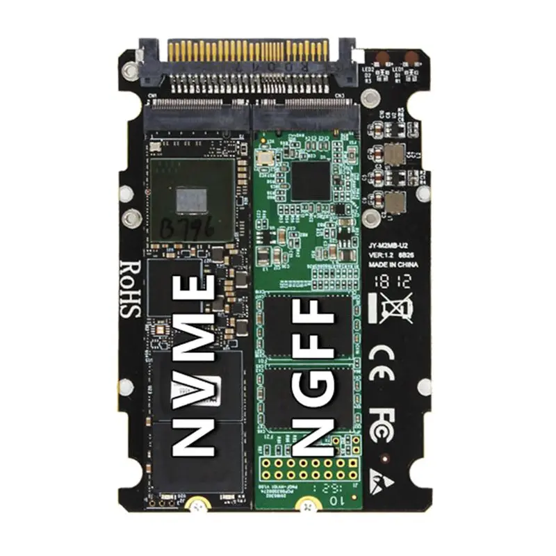 M.2 SSD на U.2 адаптер 2 в 1 M.2 NVMe ключ B/M NGFF SSD на PCI-e U.2 SFF-8639 адаптер PCIe M2 конвертер настольный компьютер