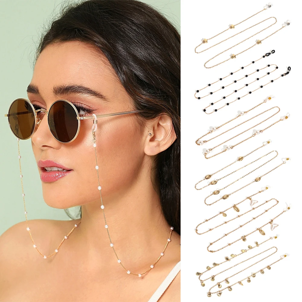 Pearl Neck Holder Glasses Eyeglass Holder Chain Lanyard Chain