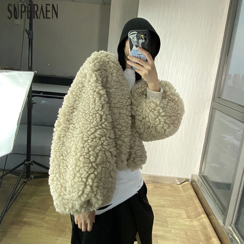 SuperAen осень и зима новые толстые парки пальто для женщин хлопок теплая женская одежда корейский стиль сплошной цвет Женская одежда