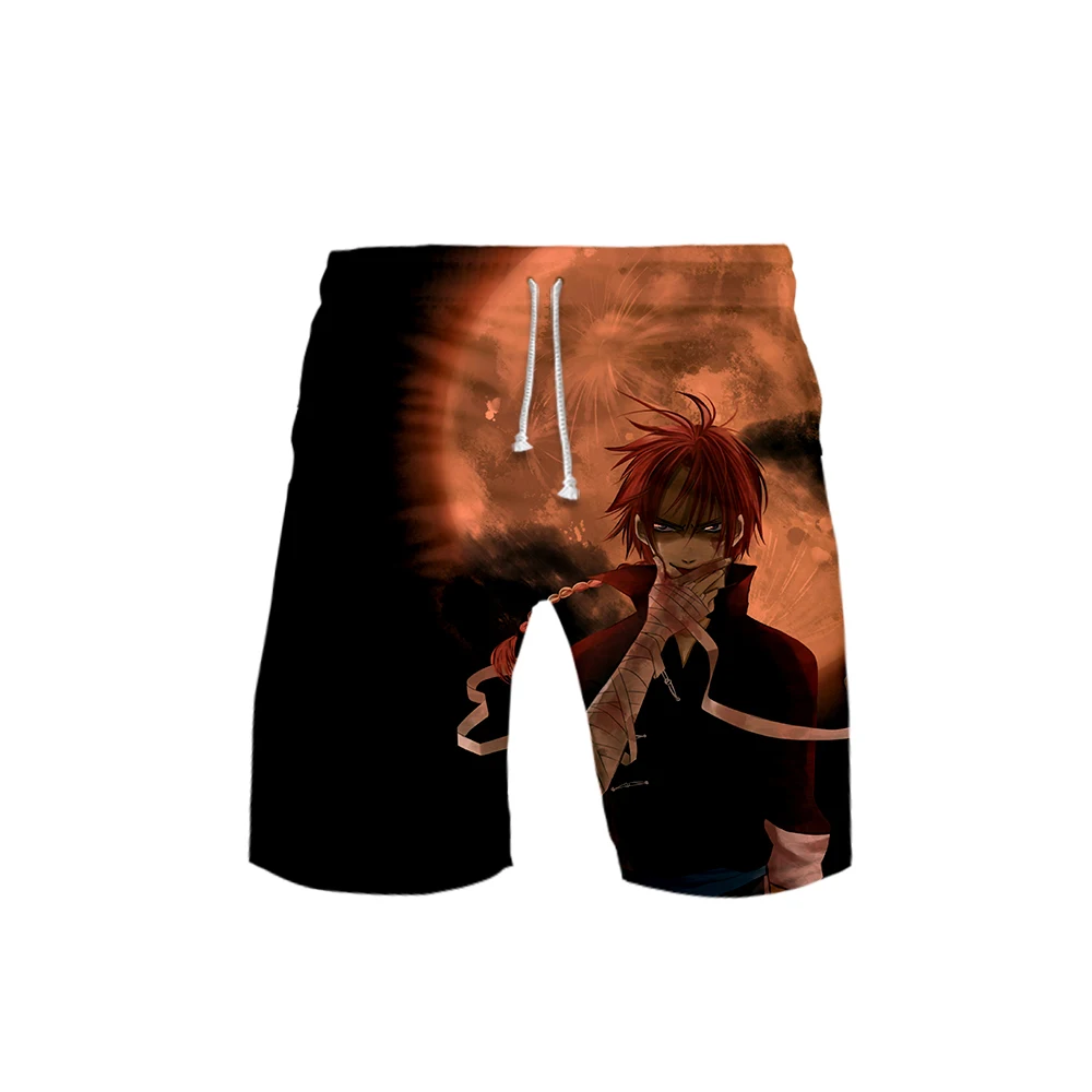 Новые пляжные шорты с 3D принтом Gintama Мужская модная уличная одежда шорты Горячая Распродажа Harajuku модная летняя одежда