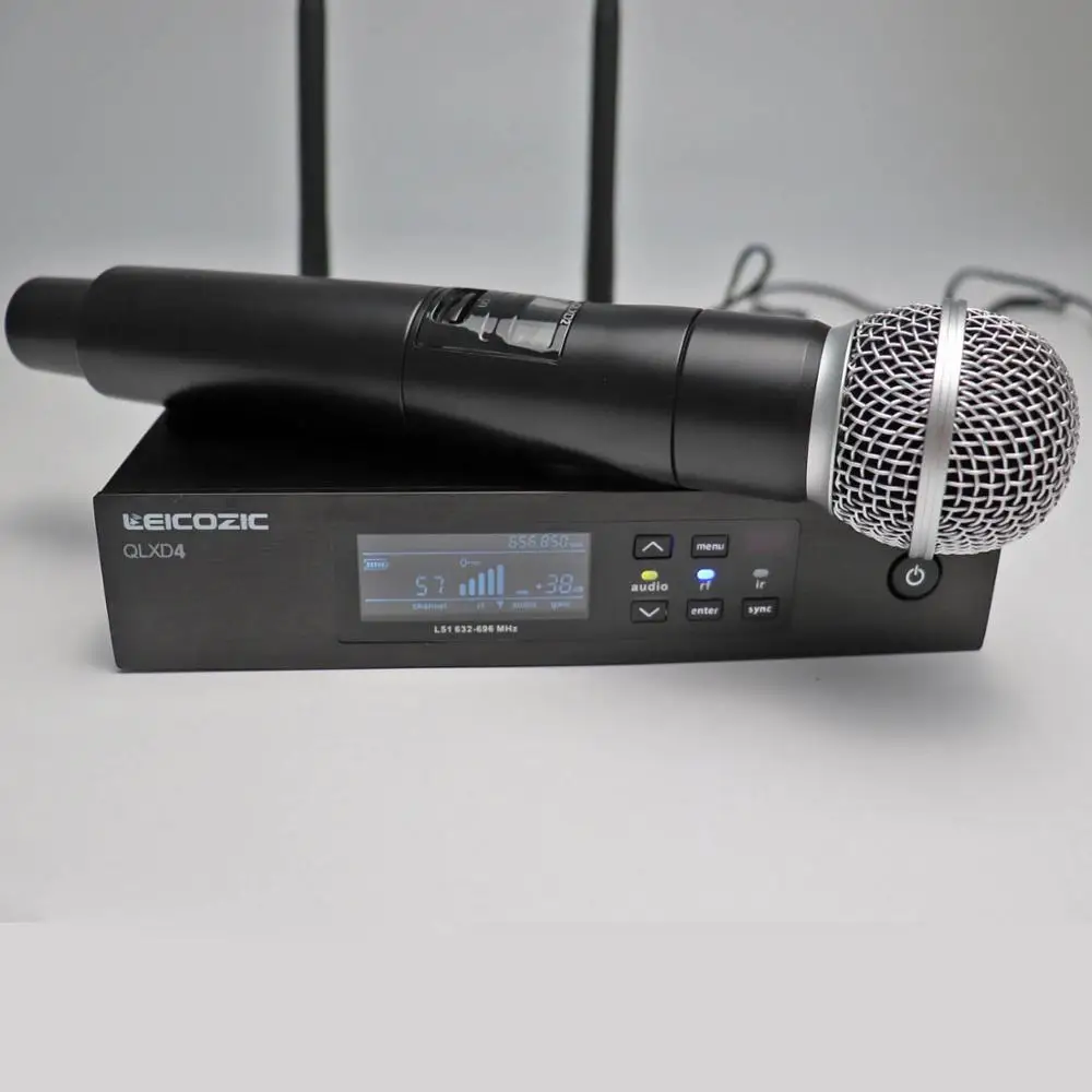 626-668Mhz Leicozic беспроводной микрофон QLXD4 QLDX4 QLXD2 профессиональный УВЧ цифровой беспроводной микрофон Система истинное разнообразие ручной микрофон - Цвет: 626-668Mhz