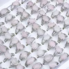 Vintage Natural Rose Pink Quartz Ring for Women Geometric Crystal Engagement Rings Set Female Gift Fine Jewelry 25Pcs/lot 1