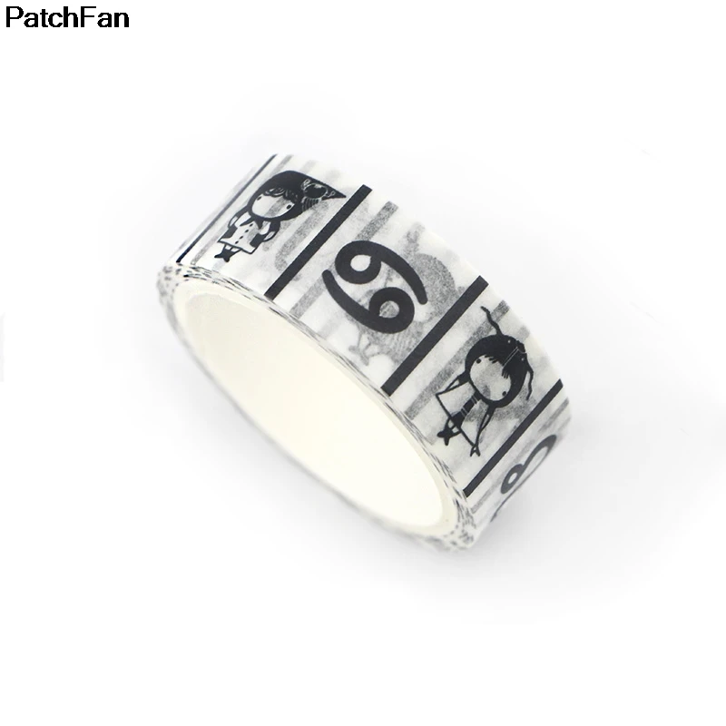 Patchfan мультфильм девушки DIY Скрапбукинг липкий клей Васи бумага маскирующая лента печатные узоры наклейки украшения A2448