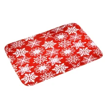 Влаговпитывающие Нескользящие рождественские фланелевые эластичные ковры для передней двери легко чистятся домашние напольные украшения коврик