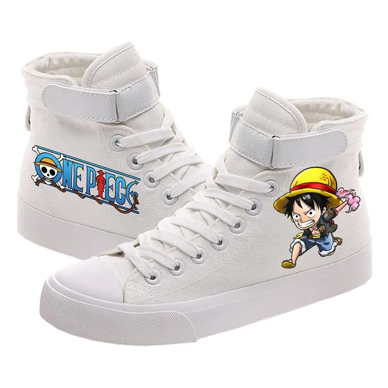 SUNOWE-zapatos estampados de una pieza Luffy Zoro Sanji, zapatillas de lona informales de alta calidad, cómodas
