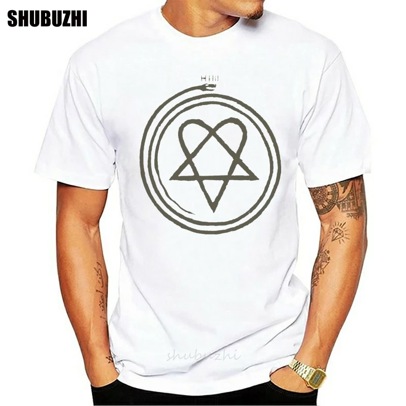 Смешные футболки недорогие с круглым вырезом для него H.I.M. Мужская черная