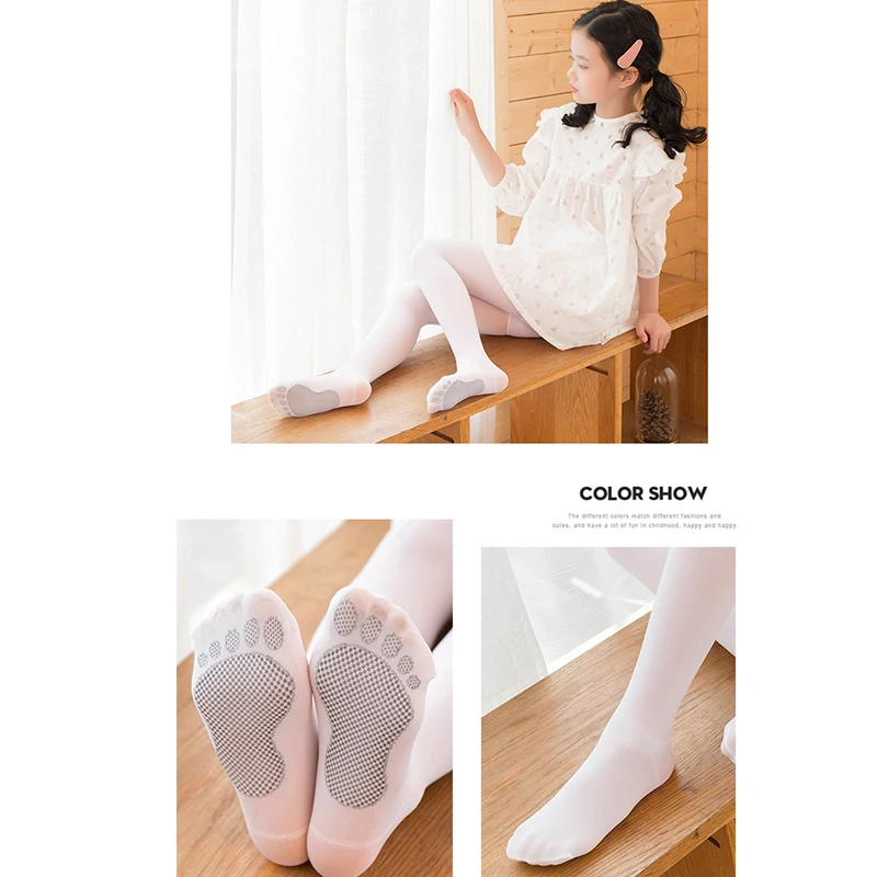 Children's new massage soles of non-slip pantyhose spring and summer velvet deodorant thin section high elastic summer section
