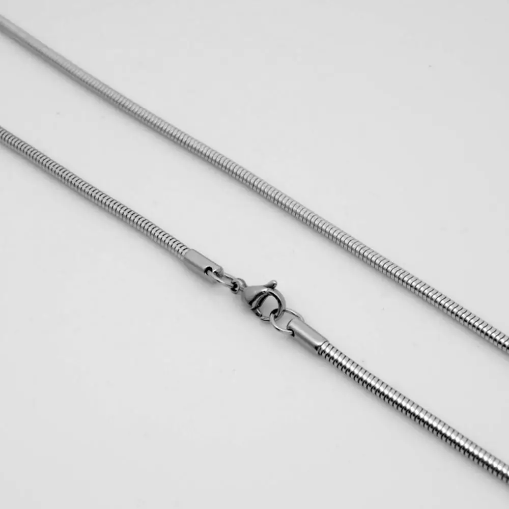 Stainless Steel Necklace 316L 45/50/55/60cm Length Snake Chain Clavicular Chain Lobster Clasps Simple Chains