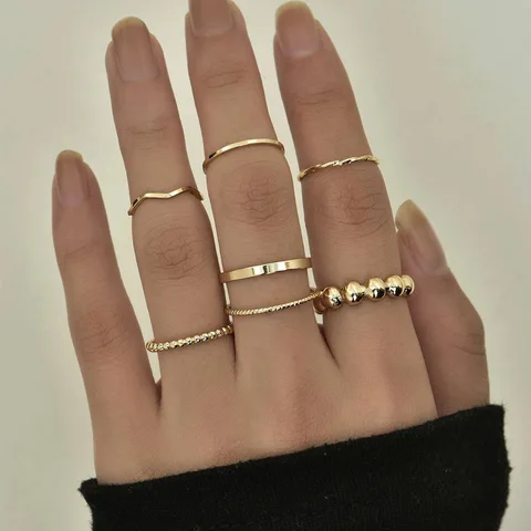 Rings Set Anillos Mujer Bague Couple Bagues Anillo Bohemian Jewellery Slytherin Accessories Couple Gift Sygnety