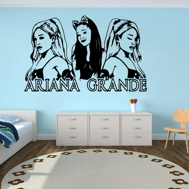 Grande Ariana Grande Musica Autoadesivo Della Parete Della Ragazza Camera  Musica Super Star Ventole Decalcomania Della Parete Camera da Letto Del  Vinile Complementi Arredo Casa - AliExpress