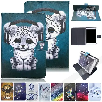 

Printed PU Leather Flip Stand Cover For Huawei MediaPad T3 7 WIFI BG2-W09 AGS-L09 AGS-L03 10 9.6" Universal 7 inch 10 inch Case