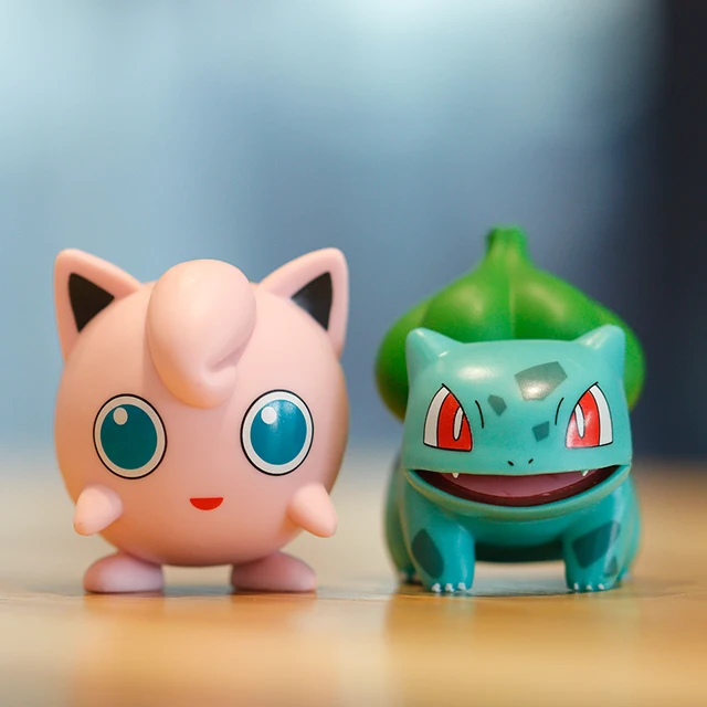 Pokemon Anime Doll Ornaments Action Figure Kawaii Pikachu Psyduck Squirtle Bulbasaur PVC Model Toys Cartoon Children's Gifts 4